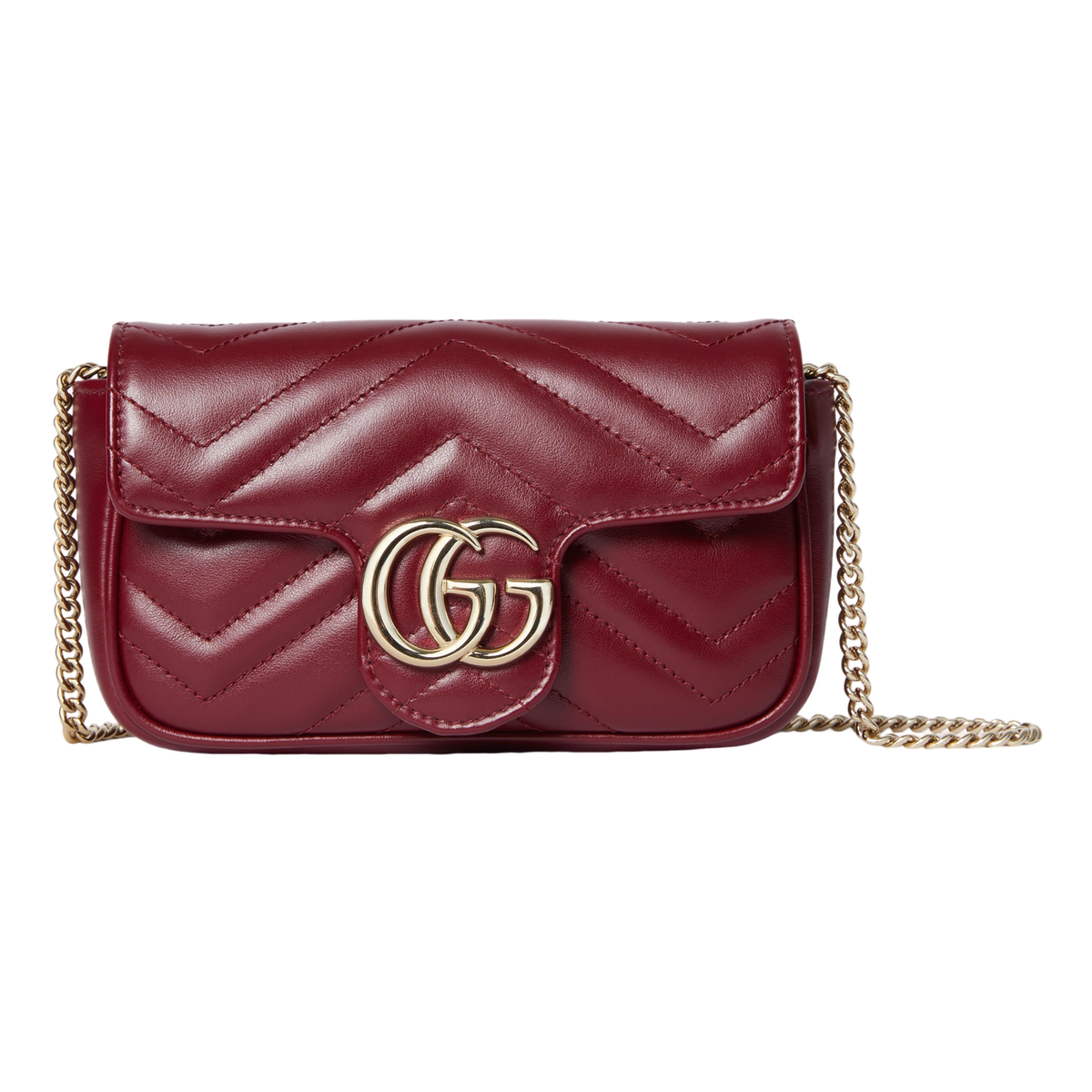 GUCCI GG Marmont Mini $1460 Rosso Ancora Red Leather Shoulder Bag