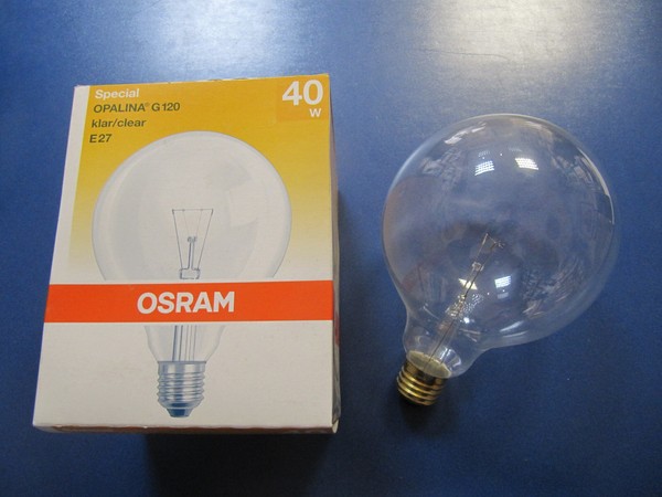 Osram Opalina Globe G120 E27 40W 230V Klar Globelampe Bellalux Dimmbar !!!-image