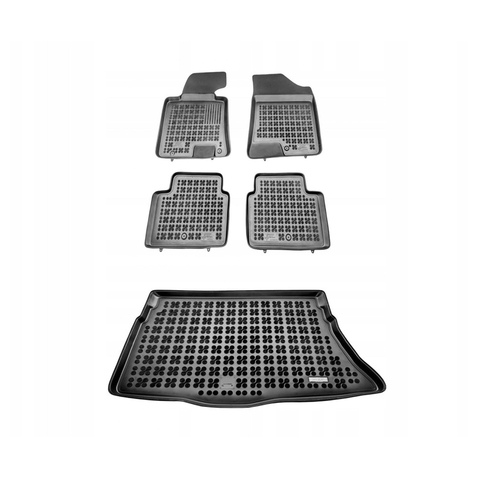 Tapis de sol Kia CEE'D II Hatchback moquette noire sur mesure pour 5 places