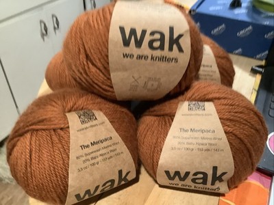 WAK Yarn Merino Wool & Alpaca 765 Yards  Cinnoman Lot Of 5