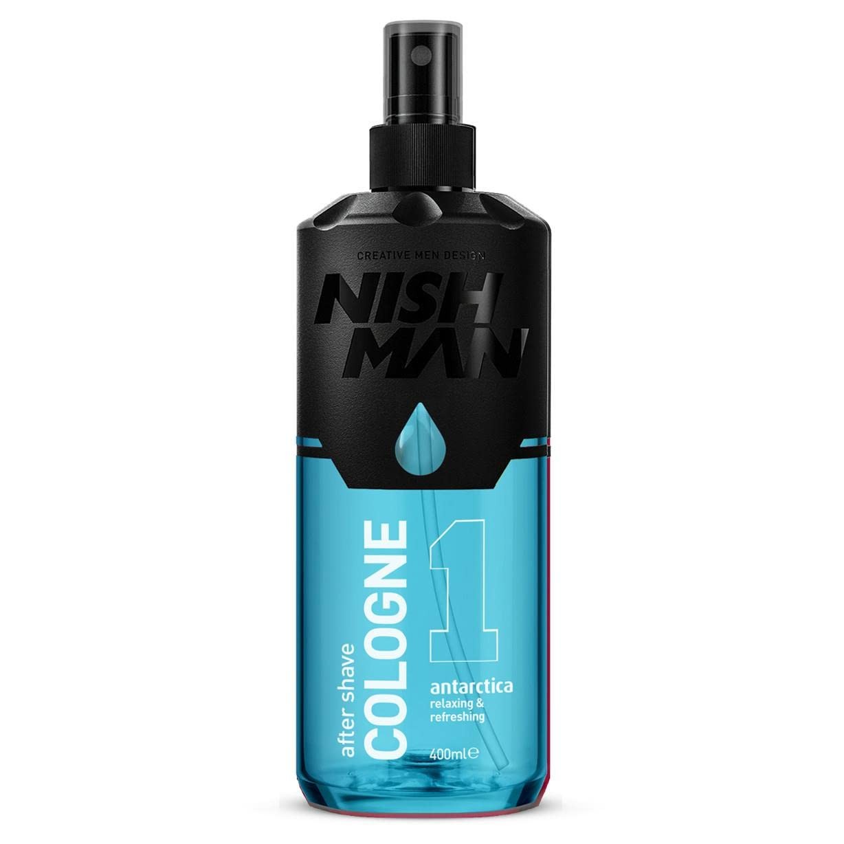 NISHMAN Aftershave Men Mens Cologne 01 Antarctica 400 ml Relaxing Refreshing A