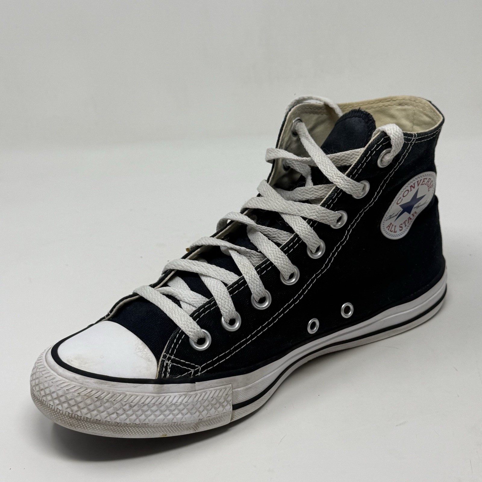 Converse All Star Chuck Taylor Sneakers Womens 9 Black Canvas High Top Shoes thumbnail 11