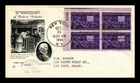 Dr Jim Stamps Scott 926 Motion Pictures Plate Block First Day Issue Artcraft