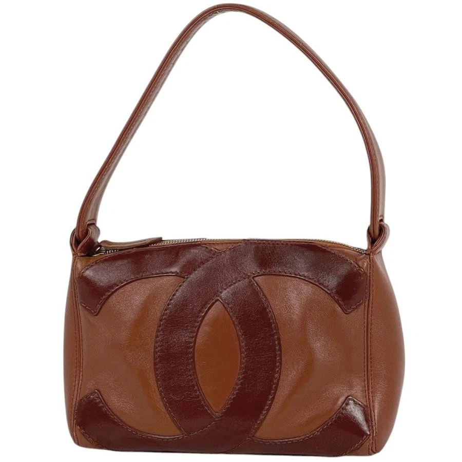 Chanel — Chanel Coco Mark Shoulder Leather Brown Shoulder Bag #BS278