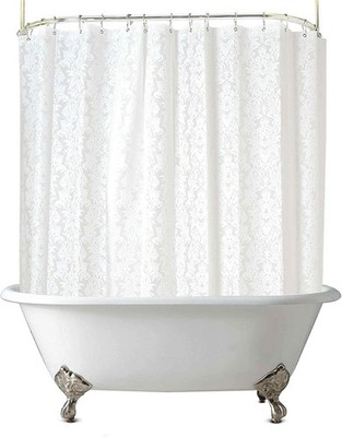 De-Mediocre Clawfoot Tub Shower Curtain 180''W x 70''L (Pack of 1), Damask