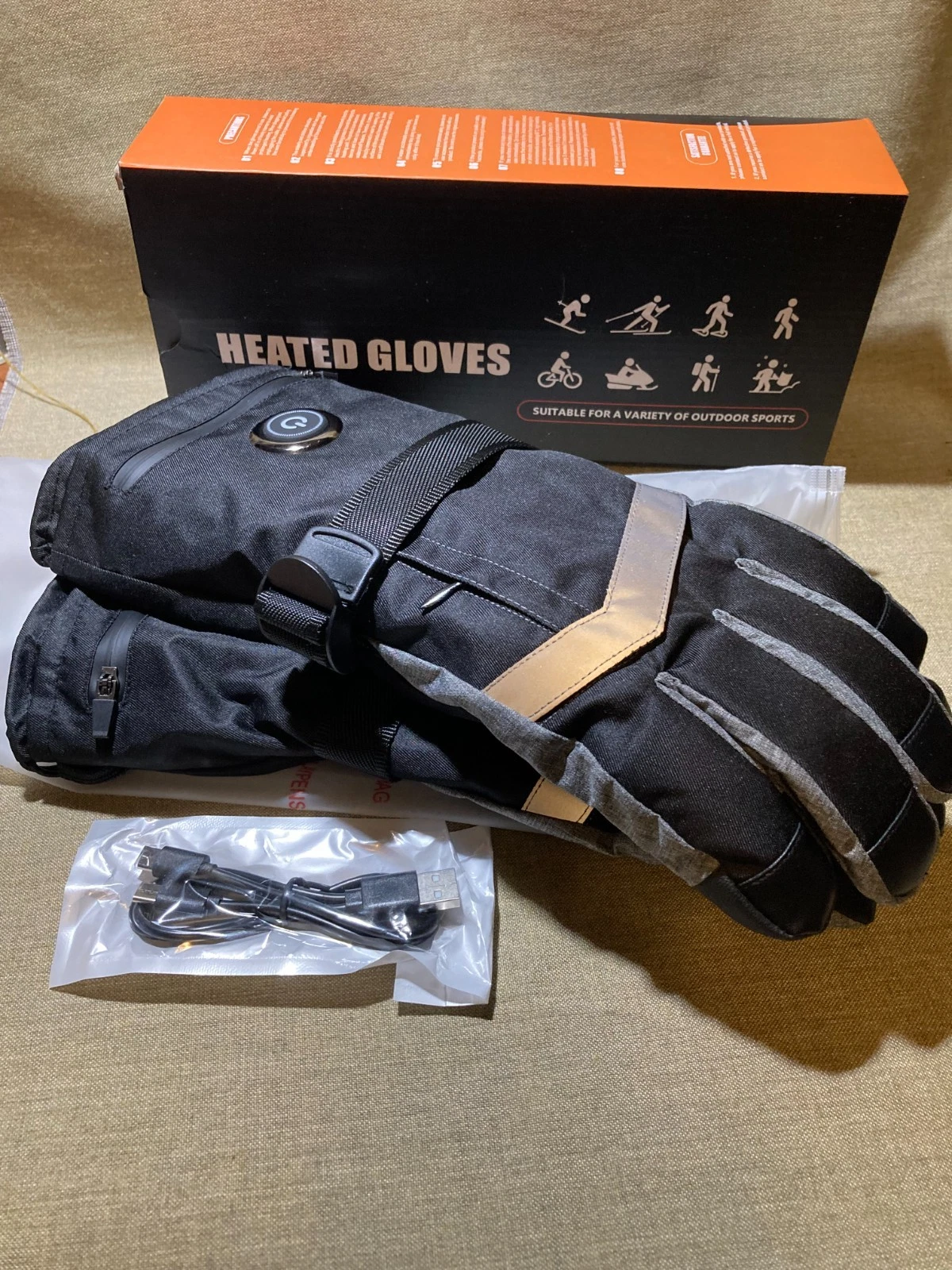 Heated gloves rechargeable M/L