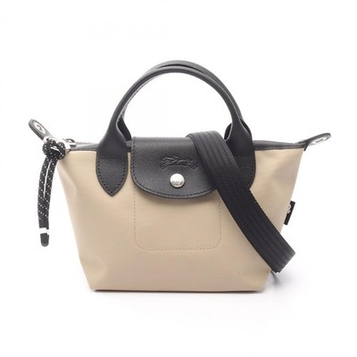 LONGCHAMP ショルダーバッグ　XS　2WAY ベージュ/ブラック Longchamp Le Pliage Energy XS 2Way Shoulder Handbag L1500HSR299