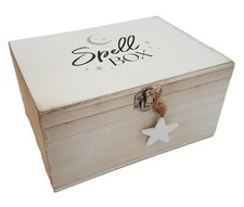 White Witch Spell Box Candles Herbs Oils Crystal Storage Box