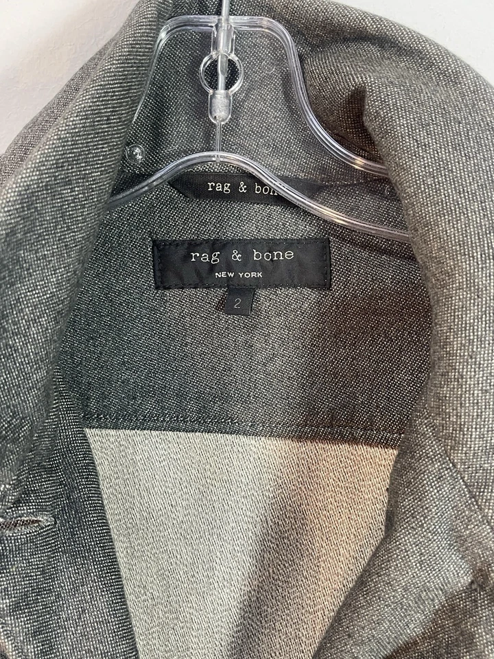 Chaqueta gris para mujer Rag & Bone talla 2 tema militar Foto 3 de 4