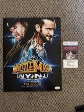 CM Punk & Undertaker Signed 11x14 Autograph Photo WWE JSA COA WrestleMania RAW