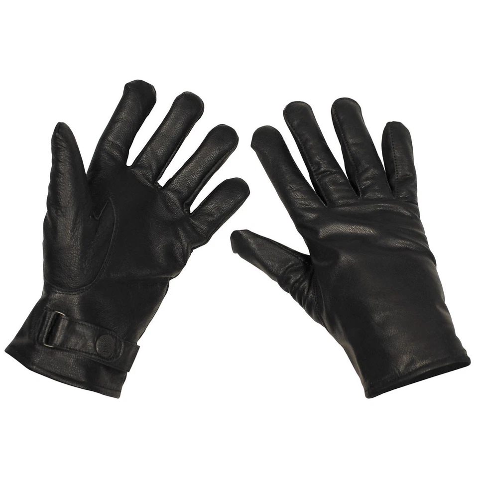 BW Bundeswehr Lederhandschuhe schwarz gefüttert S-3XL Winter Leder Handschuhe - Bild 2 von 2