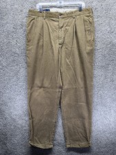 VTG Polo Ralph Lauren Corduroy Men 36x32 Brown Hammond Chino Pants 100 Cotton