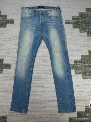 Scotch & Soda Jeans Mens 31 Ralston Light Wash Denim Button Fly Slim Fit 31x33 *
