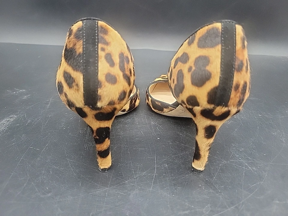 J CREW calf Hair LEOPARD cheetah PRINT heels Pumps womens TRENDY SHOES Size 6 - Image 3 of 4