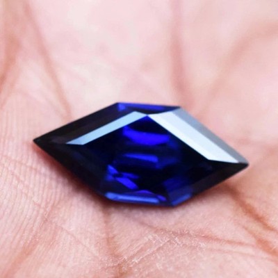 35 Ct Natural Ceylon Blue Sapphire Fancy Cut Certified Loose Gemstone
