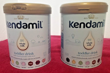 Two 28.2 oz Cans KENDAMIL TODDLER DRINK WHOLE MILK 12-36 MOS 1600G 02  05/27