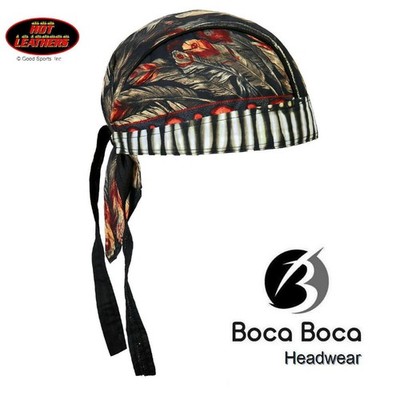 Headwrap NATIVE AMERICAN HEADDRESS Hot Leathers Premium Bandana DuRag Skullcap