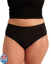 Saalt EveryWear Cotton Brief - Leakproof Period Underwear - Mid-Rise, Full Co