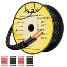 14/2 Speaker Wire 50 Feet, 14AWG Gauge Speaker Cable, Direct Burial, Durable ...