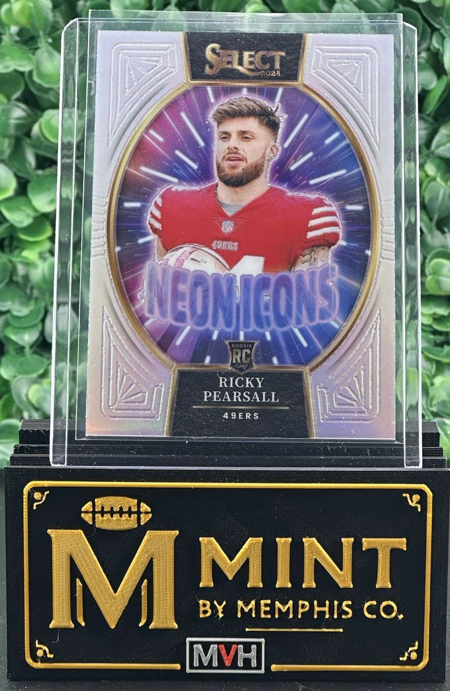 RICKY PEARSALL 2024 Select NEON ICONS SILVER PRIZM RC #6 San Francisco 49ers