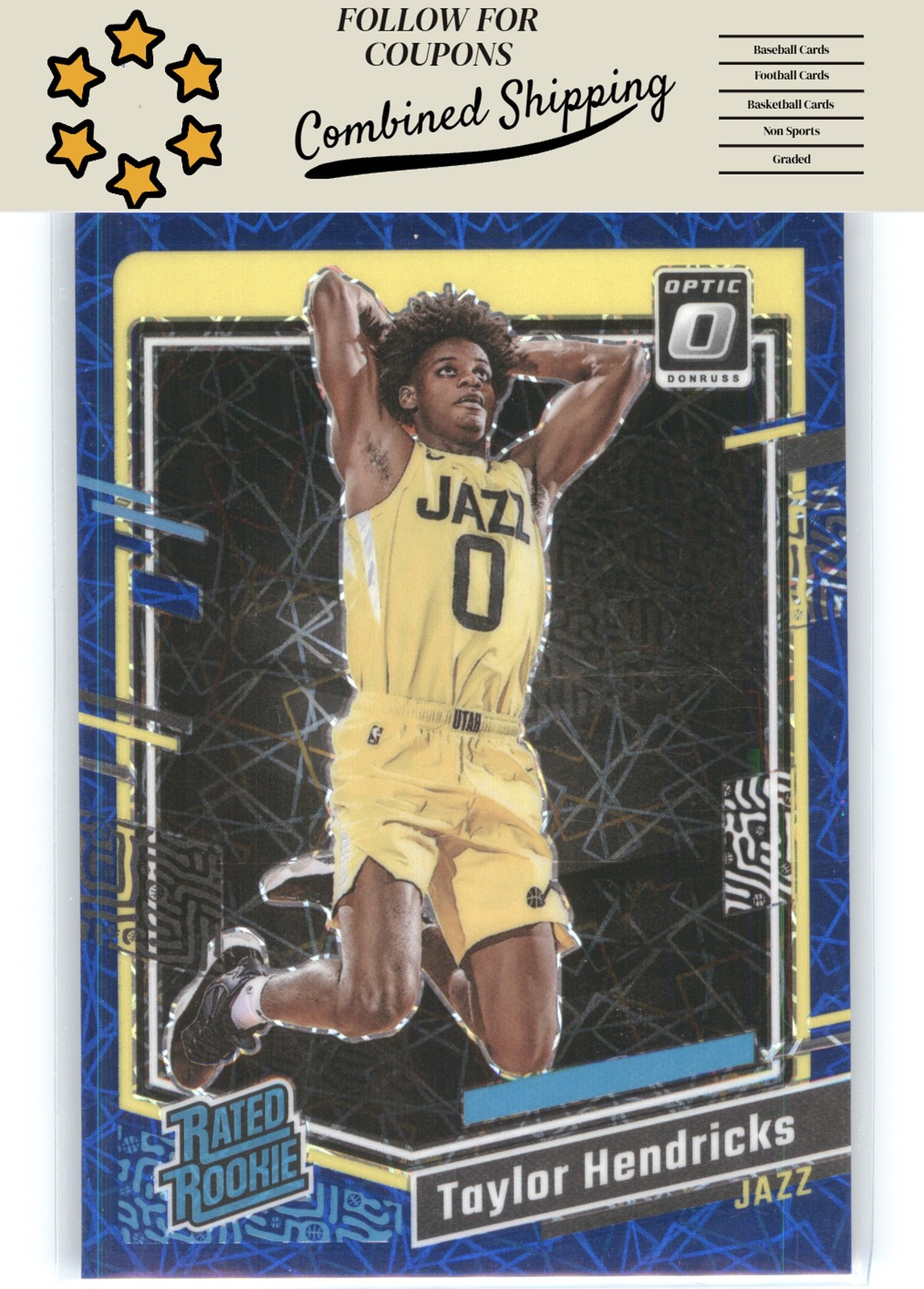 2023-24 Donruss Optic #233 Taylor Hendricks Blue Velocity