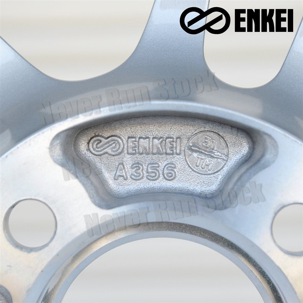 AUTHENTIC ENKEI RPF1 14x7 4x100 +19 OFFSET SILVER 12 SPOKES SPORT