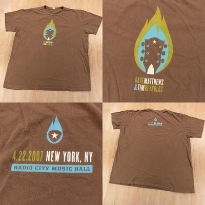 vtg Dave Matthews & Tim Reynolds 4/22 2007 Radio City Music Hall NYC t-shirt XL
