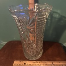 Anchor Hocking Early American Prescut (EAPC) Star of David Flared Glass Vase — listing 6