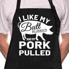 ZOORON Funny Black Chef Aprons for Men Adjustable BBQ Kitchen Cooking Apron