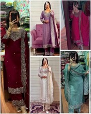 Indian Pakistani Salwar Kameez Set pants Kurti Dupatta Kurta Women Dress Suit