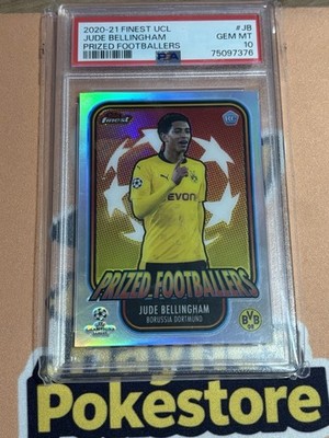 Jude Bellingham Rookie 2020-21 Topps Finest Borussia Dortmund PSA Gem Mint 10