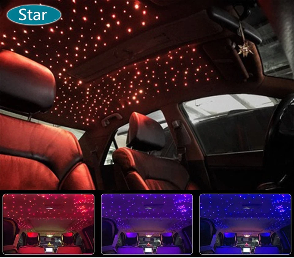 Twinkle Music Remote Control 300Pcs Optic Fiber Car Roof Stars Sky Ceiling Light - Image 2 of 4