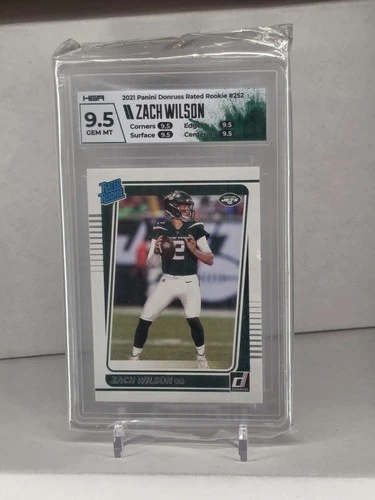 2021 Panini Donruss - Rated Rookie - Zach Wilson #252 (RC) - HGA 9.5 GEM MINT