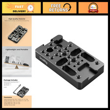 Multifunctional Cheese Plate for Camera Rig, 1/4" 3/8" Threads, Cold Shoe Moun