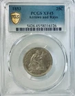 1853 Seated Liberty Quarter PCGS AU53