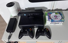 250GB Microsoft Xbox 360 S Slim Console + 2x Controllers + 5 Games + Kinect