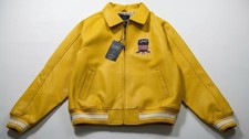 AUTHENTIC Avirex Icon Leather A1 BOMBER Jacket MENS GOLD YELLOW NEW ALL SIZES