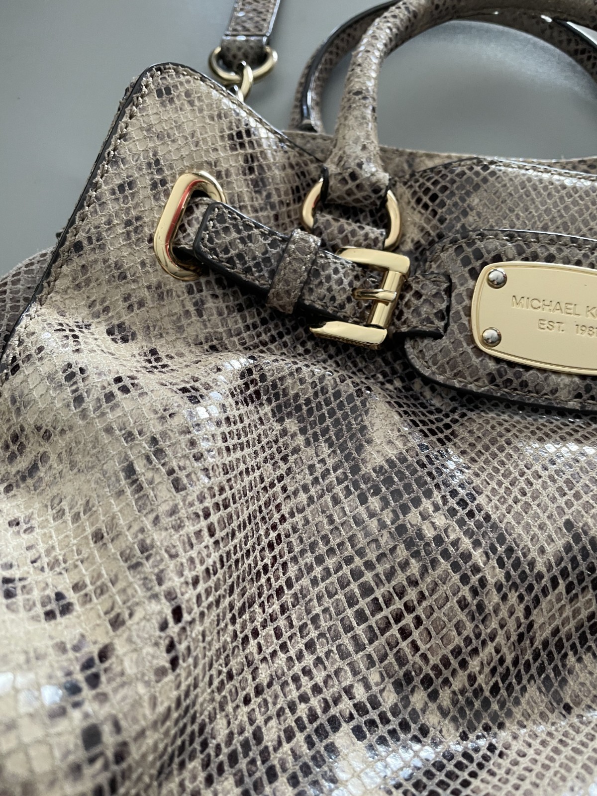 Michael Kors Beige Python Leather Organizer Cross… - image 2