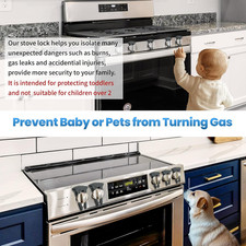 5-Pack Gas Stove Knob Locks for Toddler Safety, Durable Design Knob Safety Co...