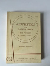 1975 Aesthetics from Classical Greece to the Present History  Vintage PB EUC
