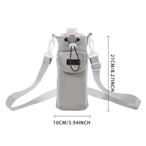 Water Bottle Carrier Insulated Cover Bag Shoulder Bag Bottle Holder Pouch Bag - Picture 11 of 12