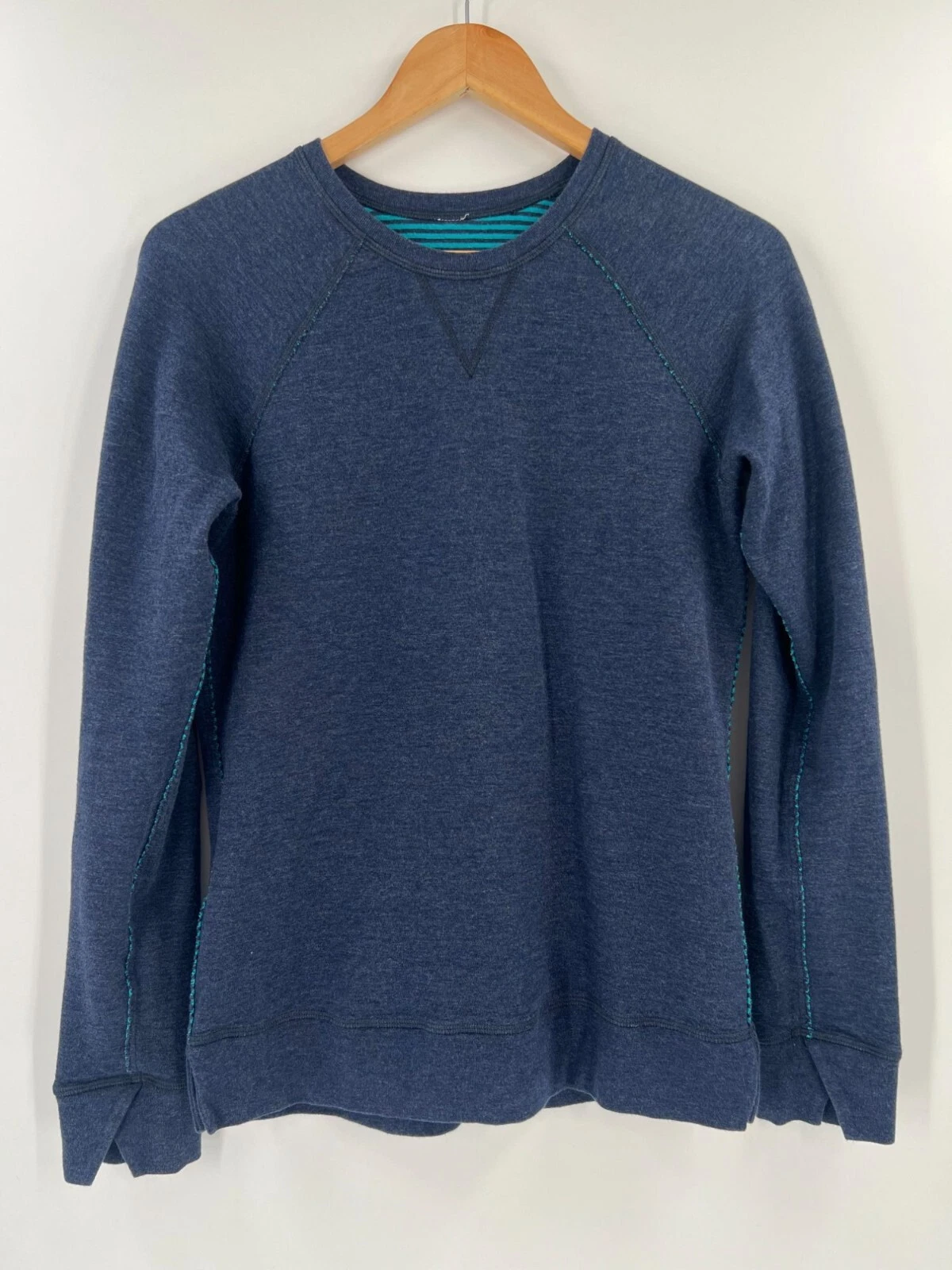 lululemon open your heart long sleeve ii heathered ink stripe reversible shirt