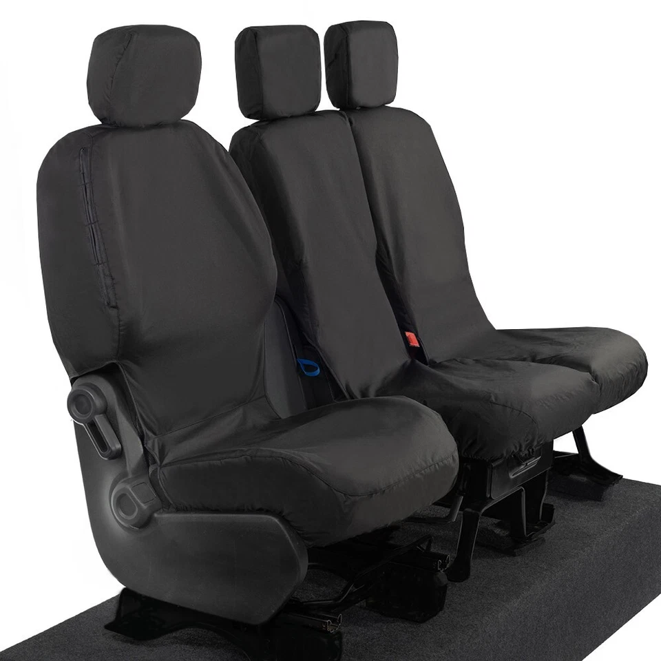 FUNDAS ASIENTO DELANTERO FURGONETA PEUGEOT PARTNER A MEDIDA IMPERMEABLES (2008-2018) NEGRO 105 Foto 4 de 4