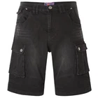 KAM Mens Big Size Stretch Denim Cargo Shorts (IVAN)