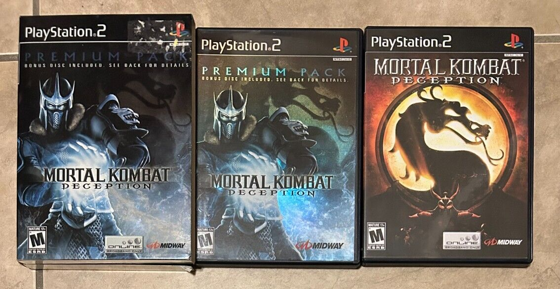 Mortal Kombat Premium Pak Deception w/ Slip Cover cases w/ Manual