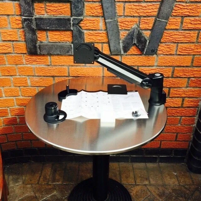 TV Stand Monitor Arm Table Desk Mounted Black 13" to 21" Camper Caravan Boat - Image 2 of 4