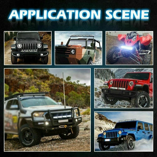 2X 6inch LED Work Strip Light Bar Flood Pods Fog Lamp Offroad Driving Truck 4WD - Picture 13 of 21