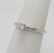 1/5CT Natural Round Diamond Solitaire Engagement Wedding Ring 14K White Gold