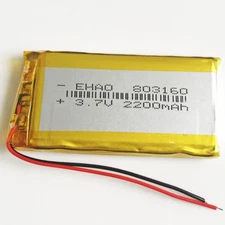 803160 3.7V 2200mAh Li-Po Polymer Rechargeable Battery For DVD Recorder PSP GPS