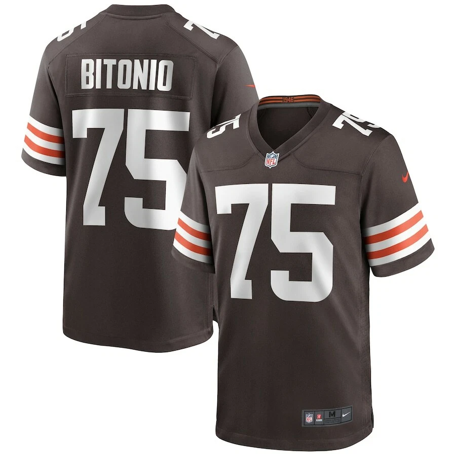 Nike Cleveland Browns No75 Joel Bitonio Camo Men's Stitched NFL Limited Rush Realtree Jersey